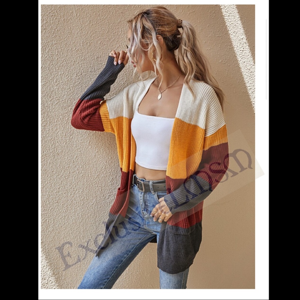 Color Block Cardigan - Picture 3 of 4